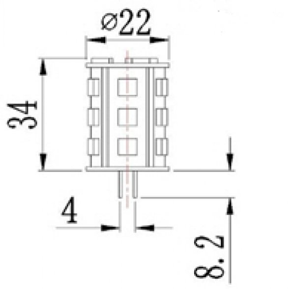 LED-Einsatz G4, 12 Volt, 3,6 Watt, kaltweiß