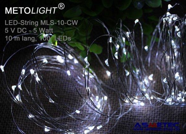 Metolight LED-String, 10 m, 100 Mikro-LEDs - www.asmetec-shop.de