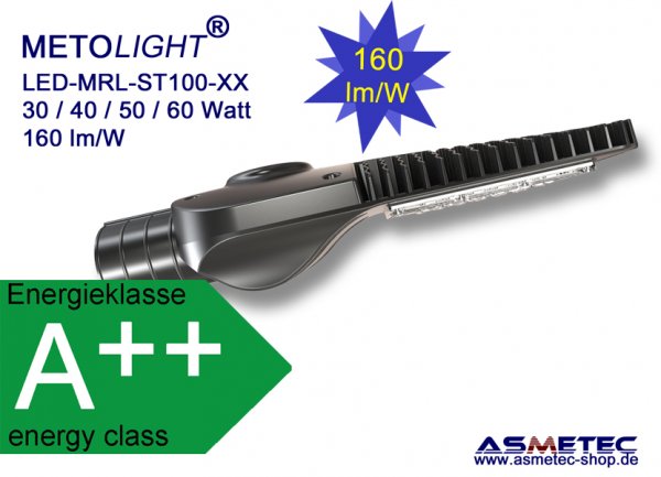 Metolight LED-Straßenleuchte MRL-ST10040, 40 Watt - www.asmetec-shop.de