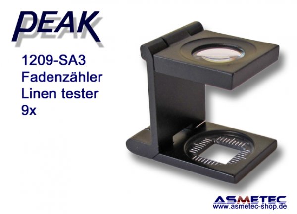 PEAK 1209-SA3 Fadenzähler, 9fach - www.asmetec-shop.de, peak optics, PEAK-Lupe, peak optics, PEAK-Lupe