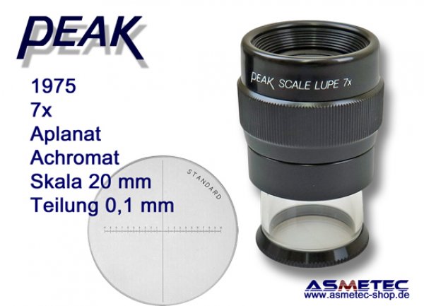 PEAK-1975 Messlupe 7fach - www.asmetec-shop.de, PEAK optics, PEAK-Lupe