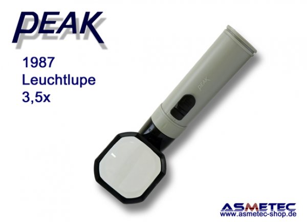 PEAK 1987 Handlupe mit Beleuchtung 3,5x, Leselupe - www.asmetec-shop.de