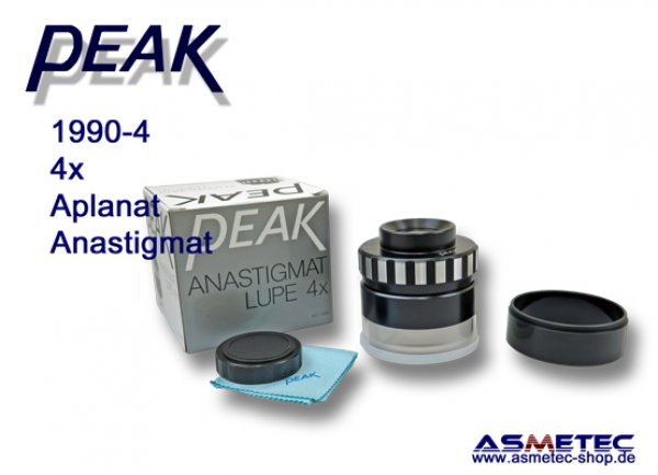 PEAK-1990-4, anastigmatische lupe 4fach mit Skala 0,1 mm- www.asmetec-shop.de