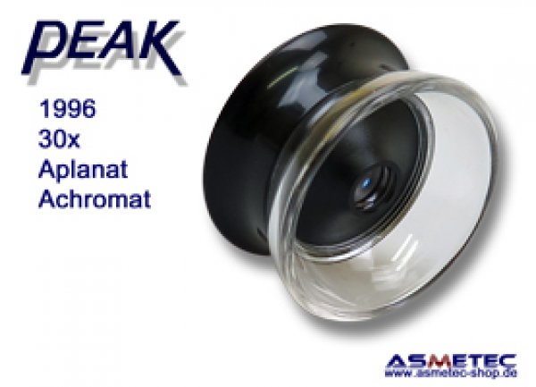 PEAK-1996 Lupe 30fach, seitenrichtig - www.asmetec-shop.de, peak optics, PEAK-Lupe