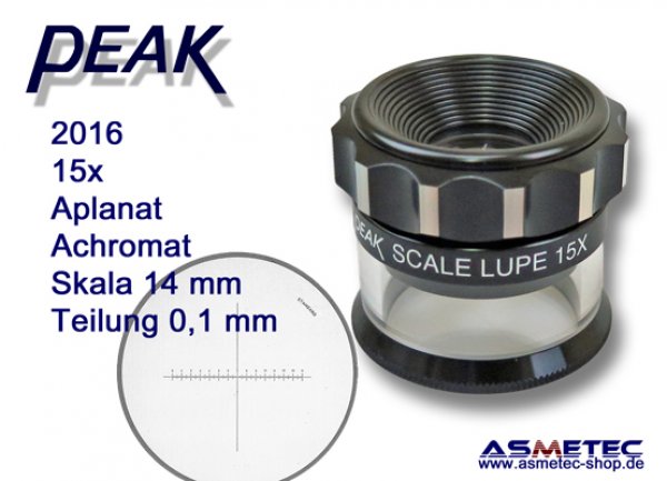 PEAK-2016 Messlupe  15x - www.asmetec-shop.de
