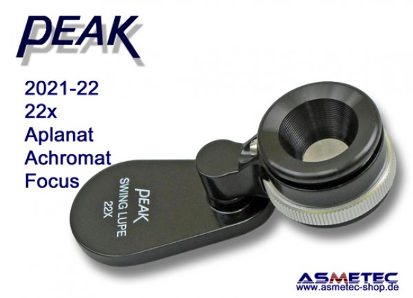 PEAK-2021-22 Schwenklupe 22x - www.asmetec-shop.de, peak optics, PEAK-Lupe