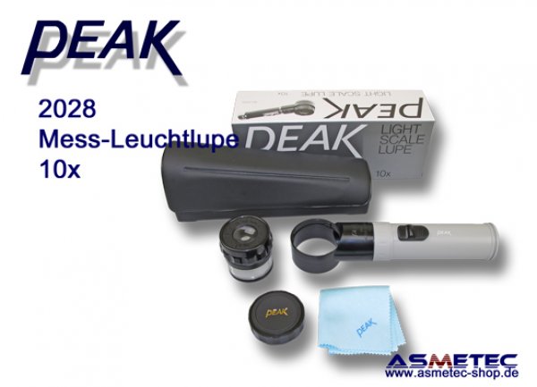 PEAK-2028 Leuchtlupe 10x www.asmetec-shop.de, PEAK optics, PEAK-Lupe