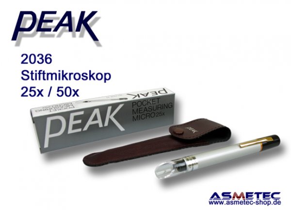 PEAK 2036-25 pen microscope with scale, 25x - www.asmetec-shop.de