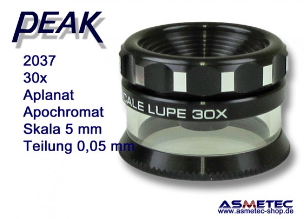PEAK-2037 Messlupe 30fach, skala 0,05 mm - www.asmetec-shop.de