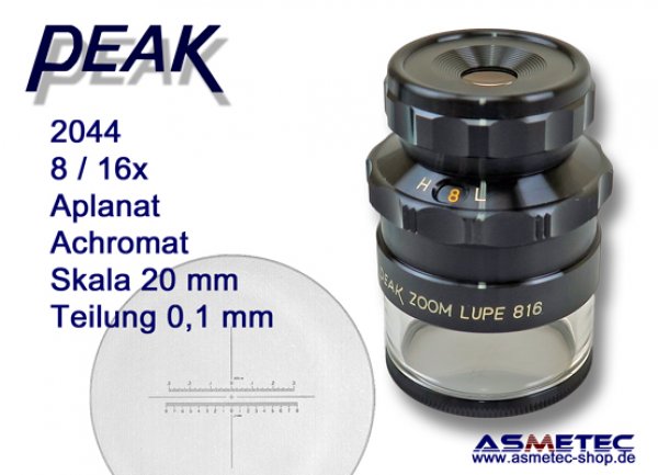 PEAK-2044 Zoom Lupe 8-16x - www.asmetec-shop.de