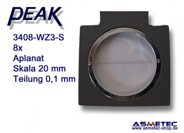 Peak 3408-WZ3S (AP8) Fadenzähler, 8fach, Skala - www.asmetec-shop.de