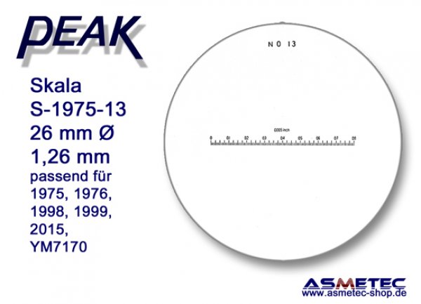 Peak Ersatzskala 1975-13 für Messlupe 1975 - www.asmetec-shop.de, PEAK-Optics