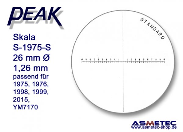 Peak Ersatzskala 1975-S für Messlupe 1975 - www.asmetec-shop.de, PEAK-Optics