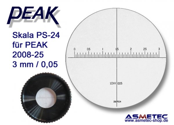 Peak glas scale 2008-25 for microscope 2008-25 - www.asmetec-shop.de