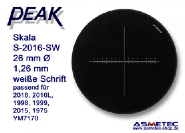 PEAK-2016 Skala für Messlupe  15x - www.asmetec-shop.de