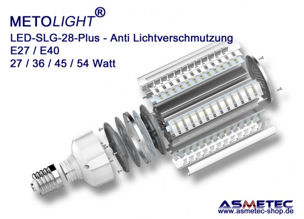 METOLIGHT LED-Lampe SLG28-Plus, 27 Watt, extra warmweiß, IP64