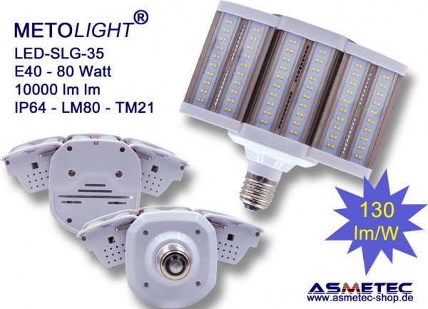 METOLIGHT LED-Lampe SLG35-80, 80 Watt - www.asmetec-shop.de