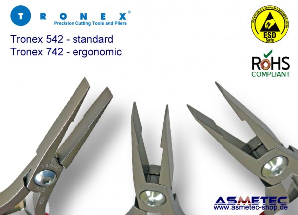 Tronex 542 ESD-Flachzange, breit - www.asmetec-shop.de