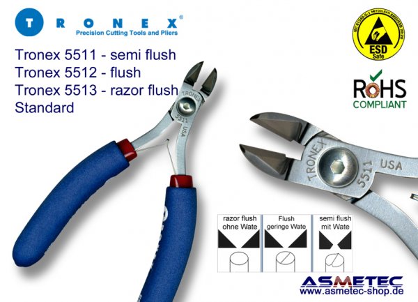 Tronex 5111 ESD-Ovalkopf Seitenschneider
