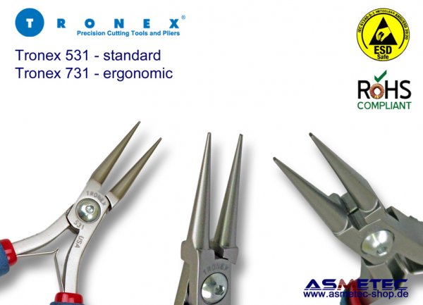 Tronex 731- round nose plier, ergonomic