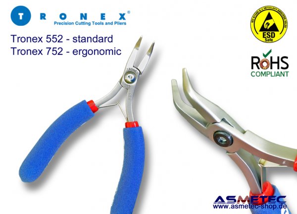 Tronex 752 - bent nose plier, ergonomic - www.asmetec-shop.de