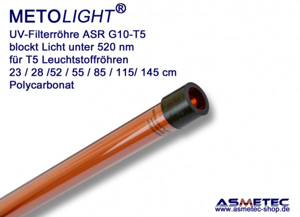 Metolight ASR-G10-UV-Filterröhre T5, bernstein, 520 nm - www.asmetec-shop.de