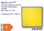 LED-Gelbraum Rasterdeckenleuchte RDL-UVL-470-6262-40, 40 Watt, 470 nm