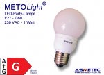METOLIGHT LED Bulb 1 Watt, yellow