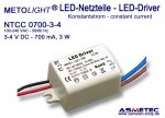 LED-Driver contant current 700 mA, 3 Watt