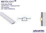 LED-Aluminium Profil P611401, alu, Unterputz, 61 mm breit, 14 mm tief, 2 m lang