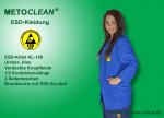 Metoclean ESD-Kittel KL160D-B-M, blau, Größe M