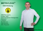 Metoclean ESD-Poloshirt PL-Cool-L-W-XXL, Langarm, weiß, Größe XXL