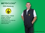 Metoclean ESD-Cardigan CRN48-SW-M, no sleeves, black, size M