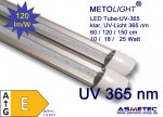 LED Röhre UV-365nm, 150 cm, 25 Watt, klar, UV-Strahlung 365 nm peak, 3000 lm