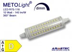 LED-Lamp R7S-118-2835 mm - 10 Watt, cold white, 360°