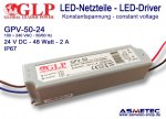Schaltnetzteil GLP GPV-50-24, 24 Volt DC, 48 Watt, IP67