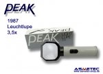 PEAK-Optics 1987, Handlupe 3,5fach, mit Beleuchtung
