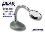 PEAK 2033-100 Tischlupe, 2fach, Linse 100 mm