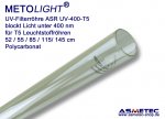 UV-Filterröhre T5-ASR-UV400, klar, 400 nm, 145 cm für 35 Watt Leuchtstoffröhre